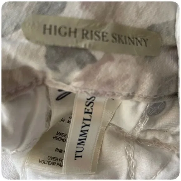 Seven7 High Rise Skinny Tummyless Floral Skinny Jeans Size 12 - Picture 6 of 7